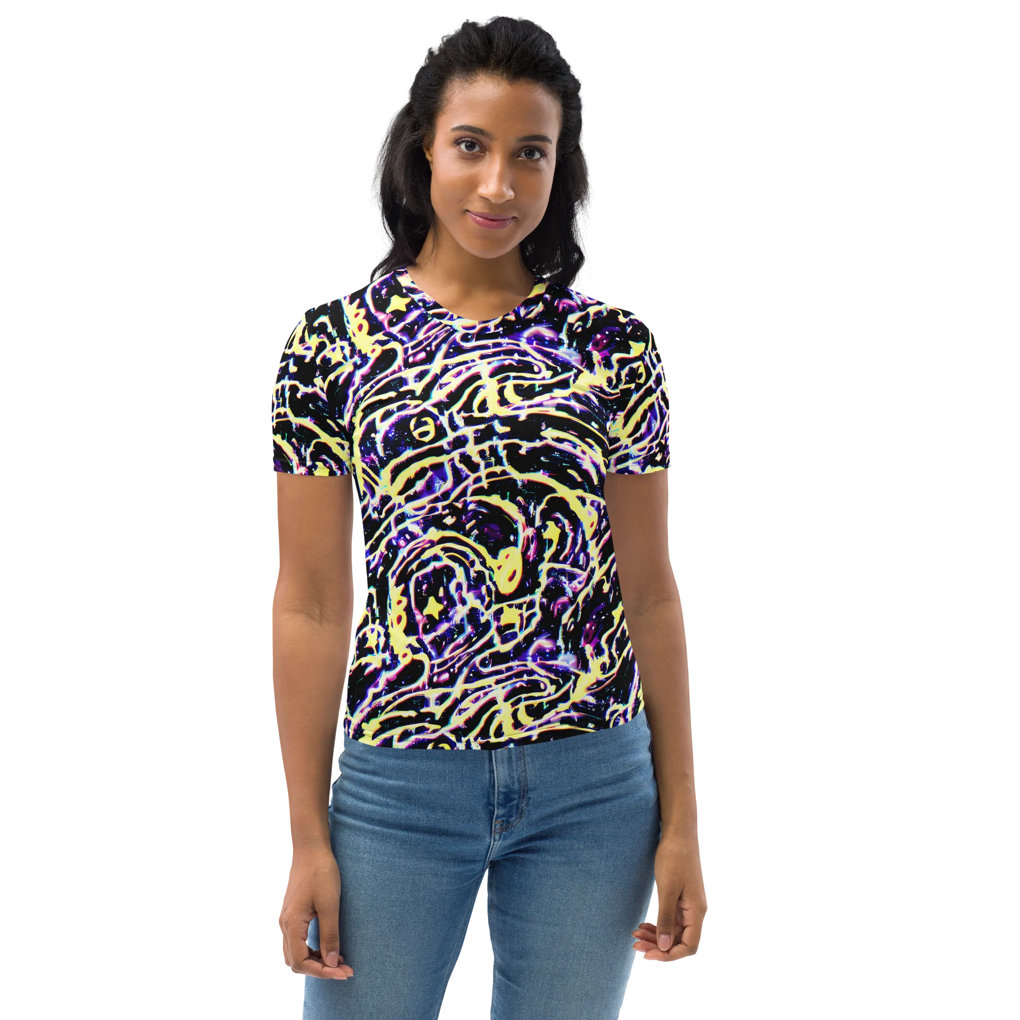 Plasma Vine on Women's Crew Neck T-Shirt — Front