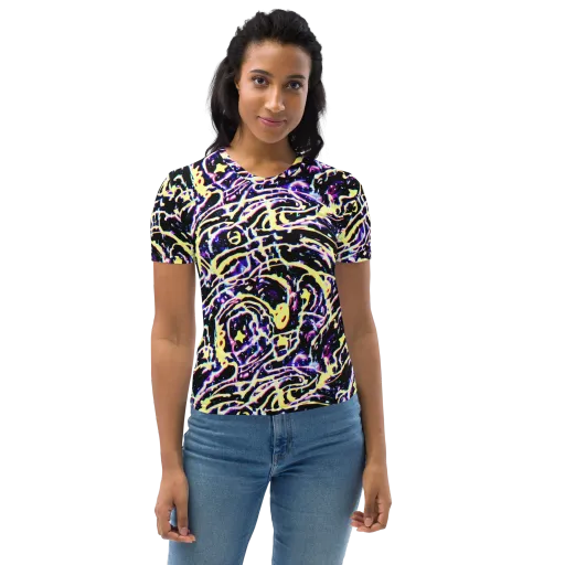 Plasma Vine on a Women's Crew Neck T-Shirt