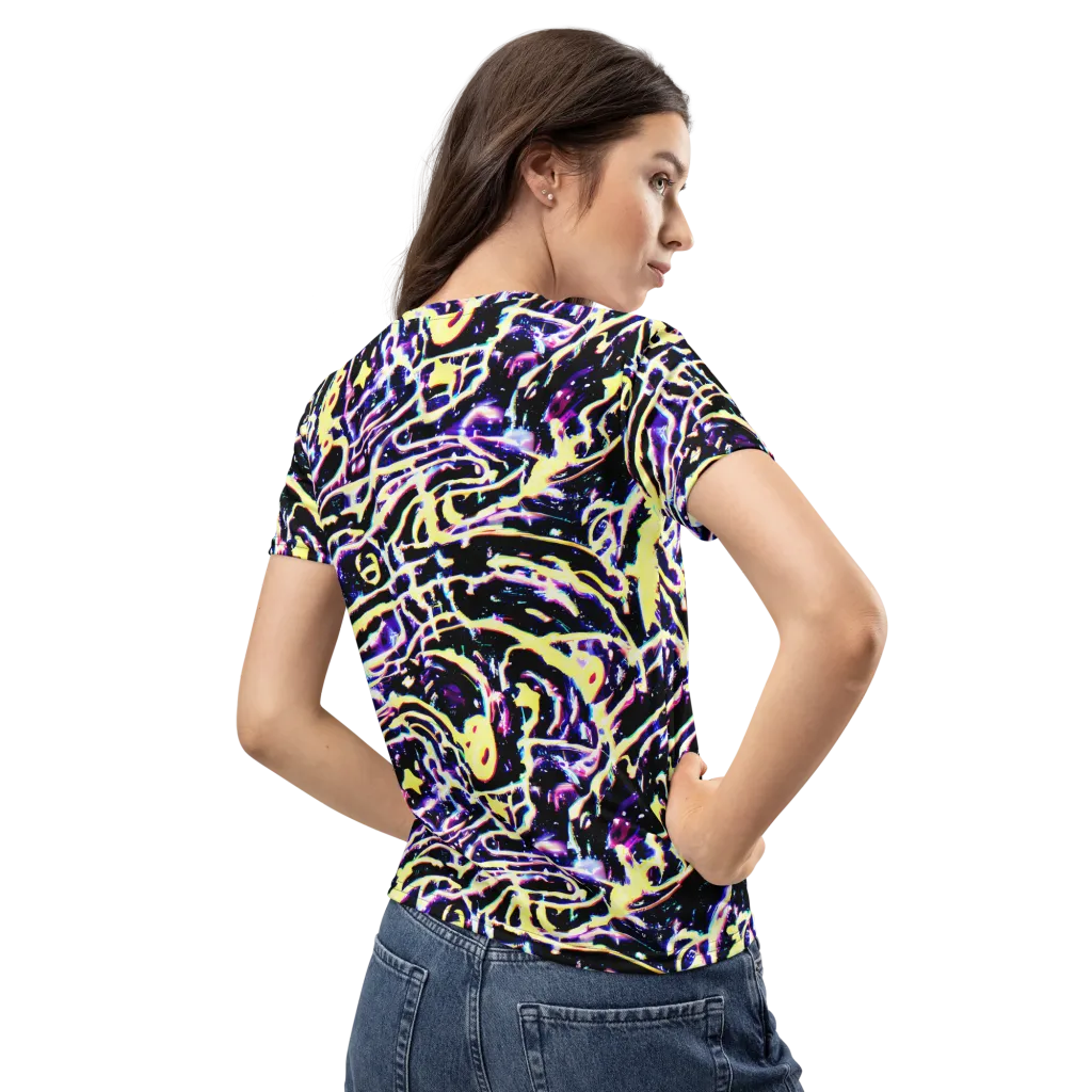 Plasma Vine on Women's Crew Neck T-Shirt — Back