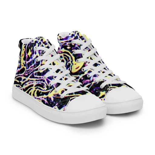 Plasma Vine on a Women's High Top Canvas Shoes