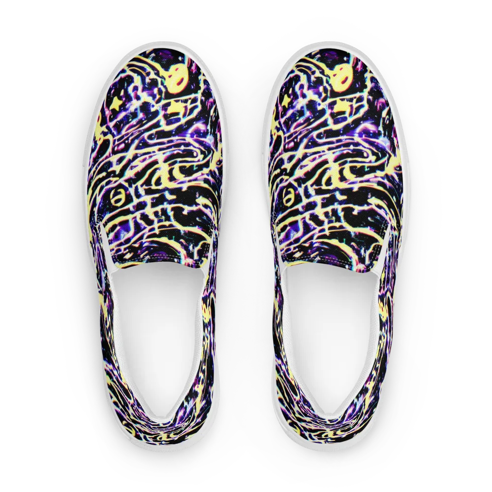 Plasma Vine on Men's Slip-On Canvas Shoes — Front