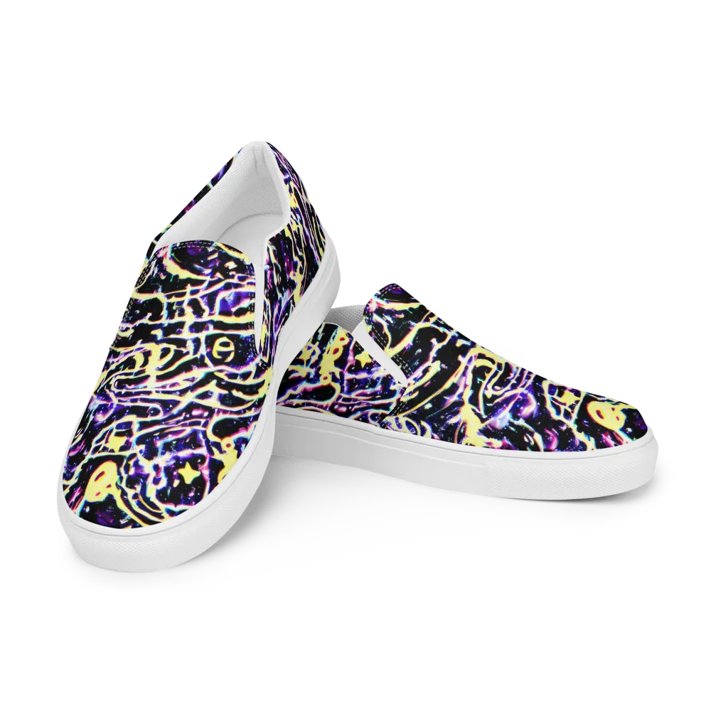Plasma Vine on Men's Slip-On Canvas Shoes — Left Front