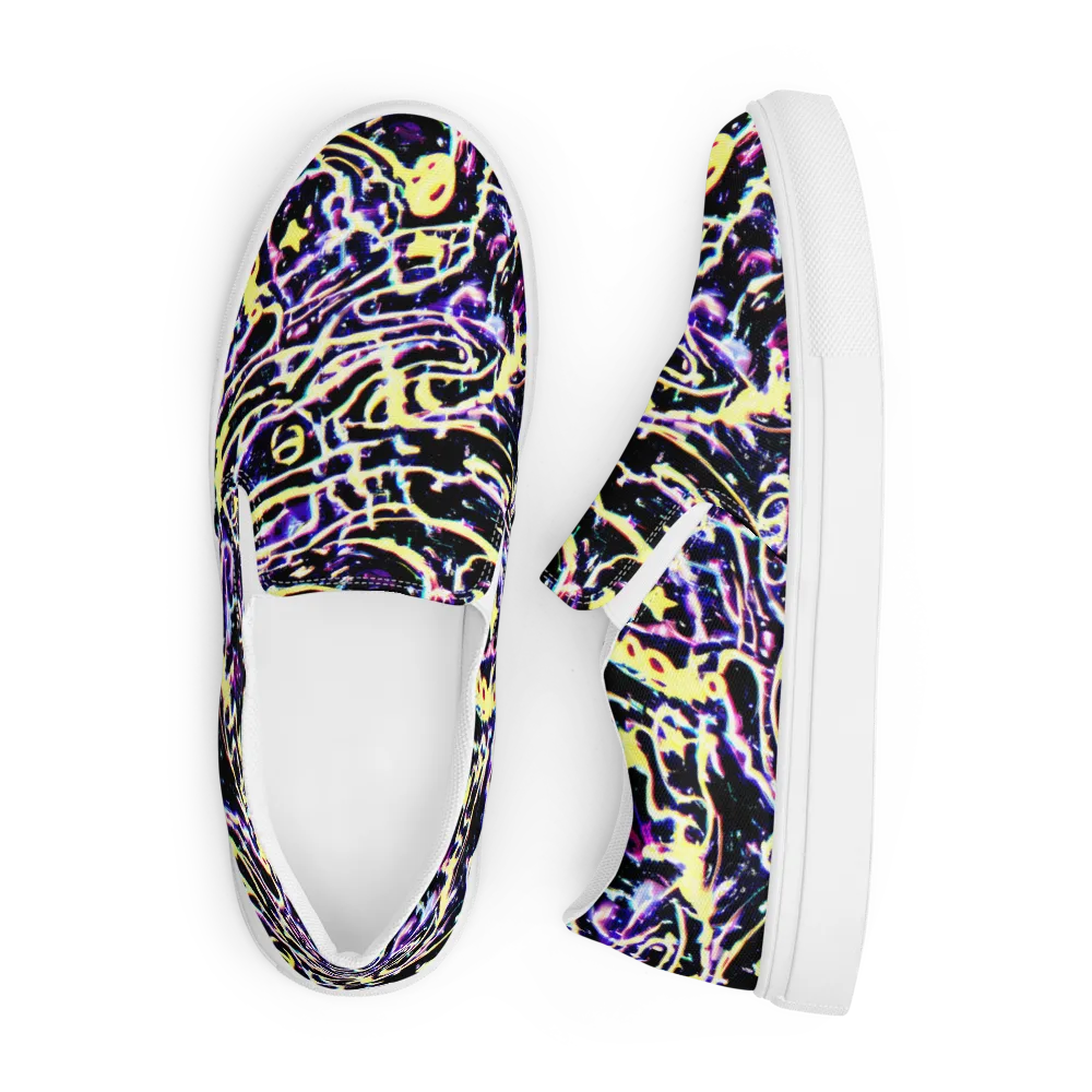 Plasma Vine on Men's Slip-On Canvas Shoes — Front