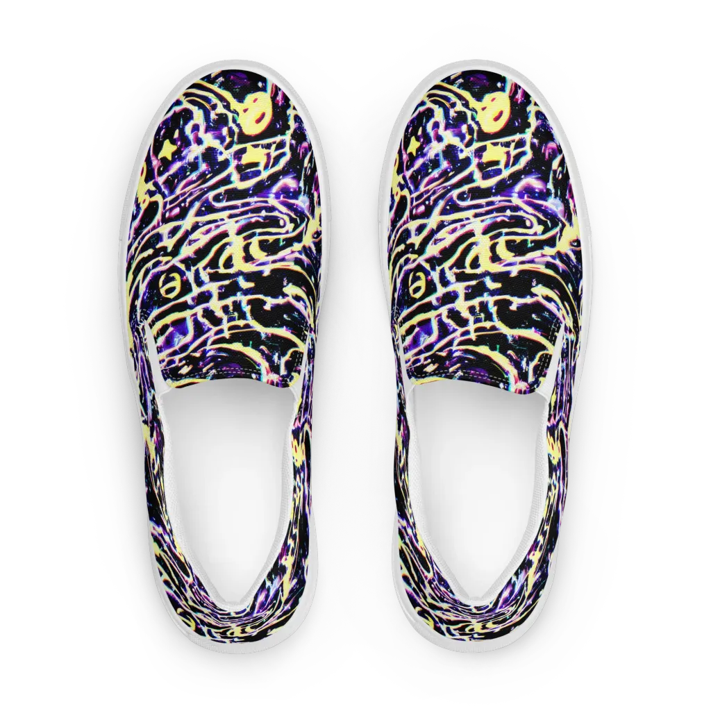Plasma Vine on Women's Slip-On Canvas Shoes — Front