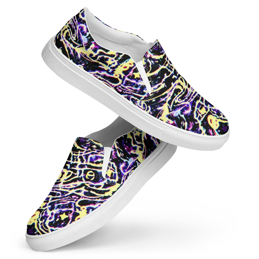 Plasma Vine on Women's Slip-On Canvas Shoes — Front