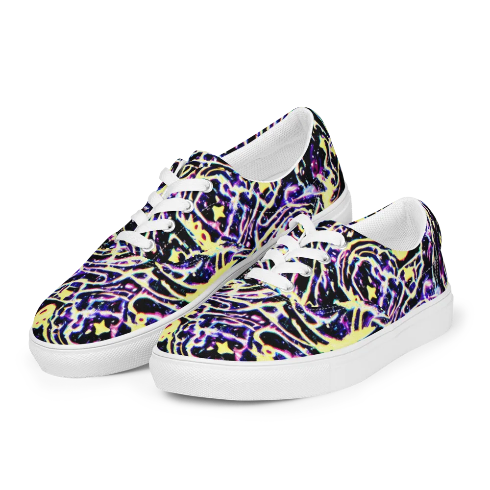 Plasma Vine on Men's Lace-Up Canvas Shoes — Left Front