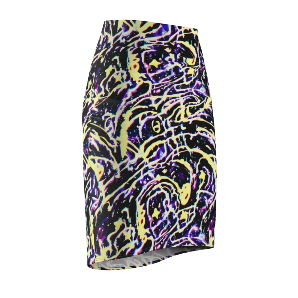 Plasma Vine on Pencil Skirt — Front Side