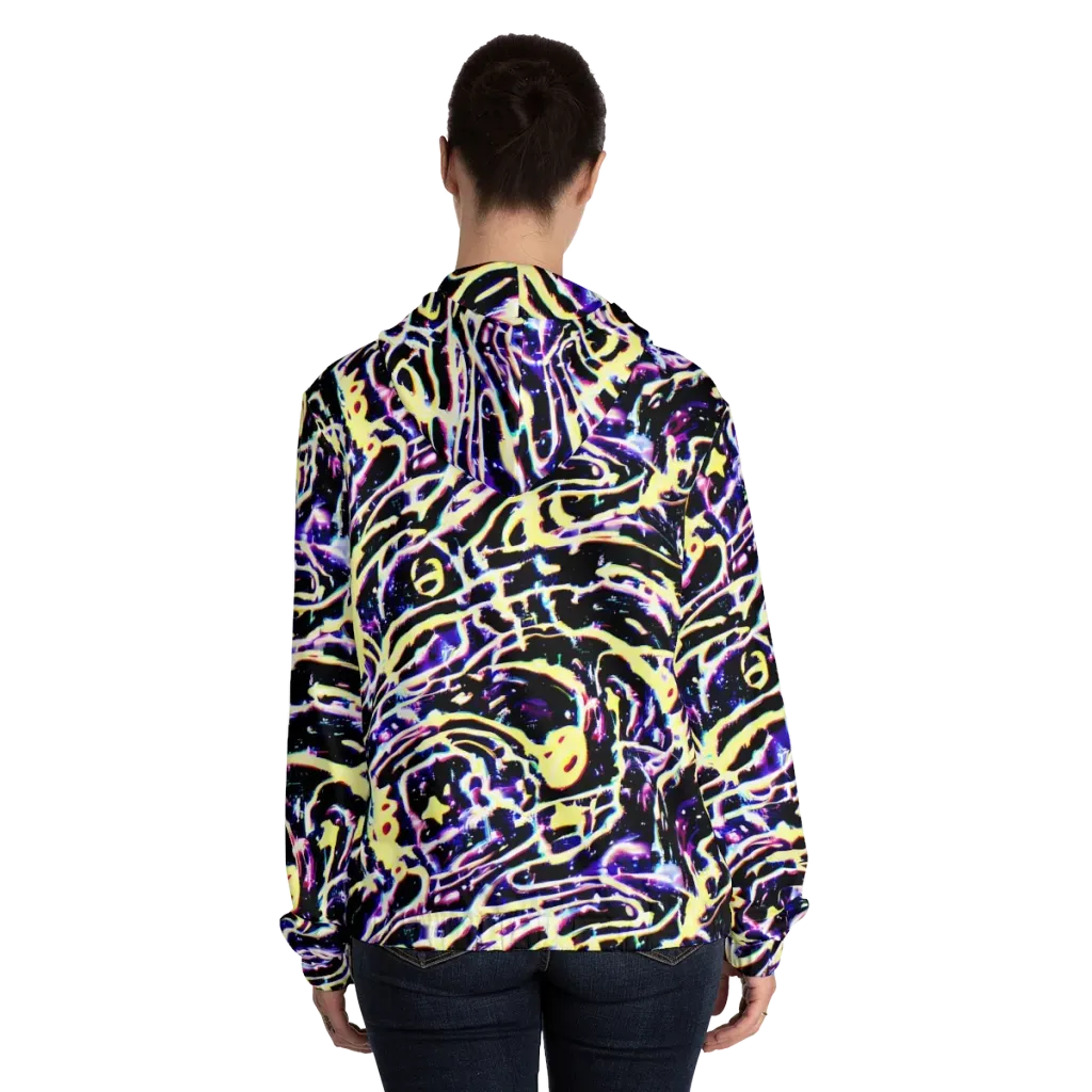 Plasma Vine on Women's Full-Zip Hoodie — Back On Person