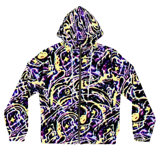 Plasma Vine on a Women's Full-Zip Hoodie