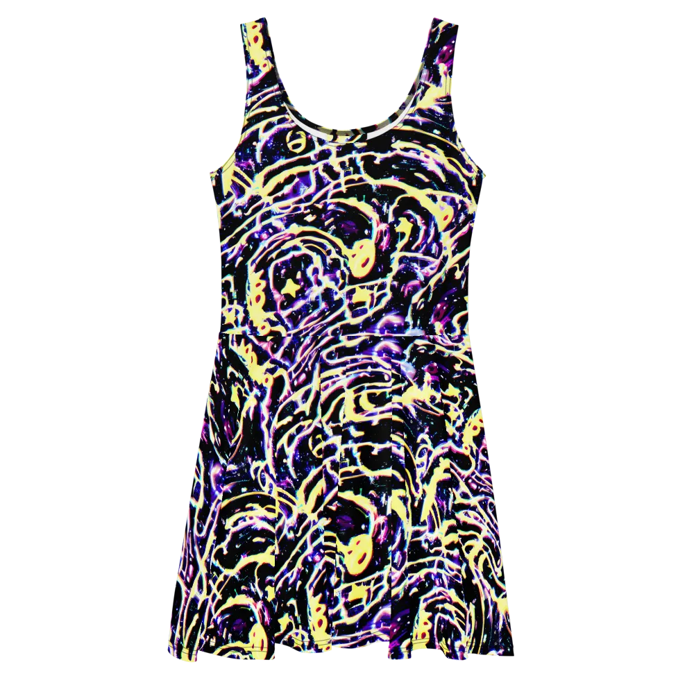 Plasma Vine on Skater Dress — Front