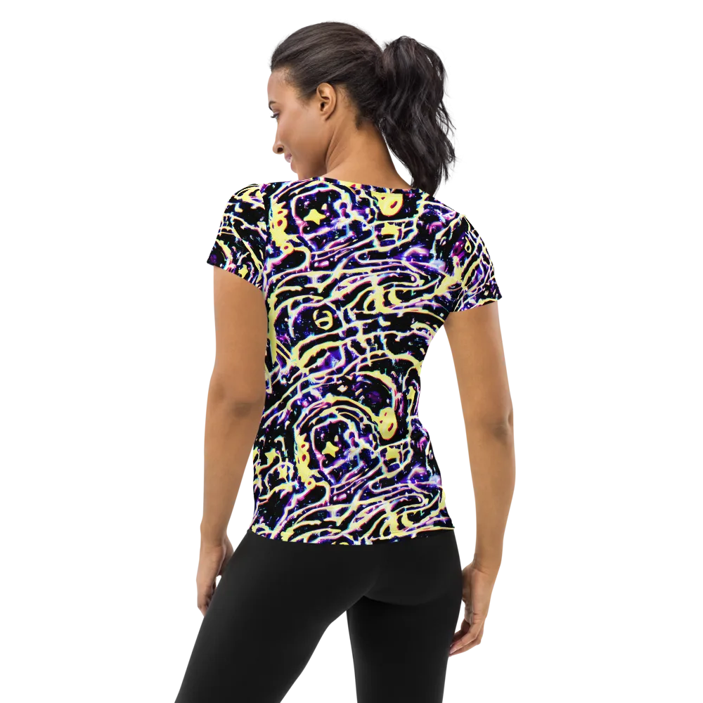 Plasma Vine on Women's Athletic T-Shirt — Back