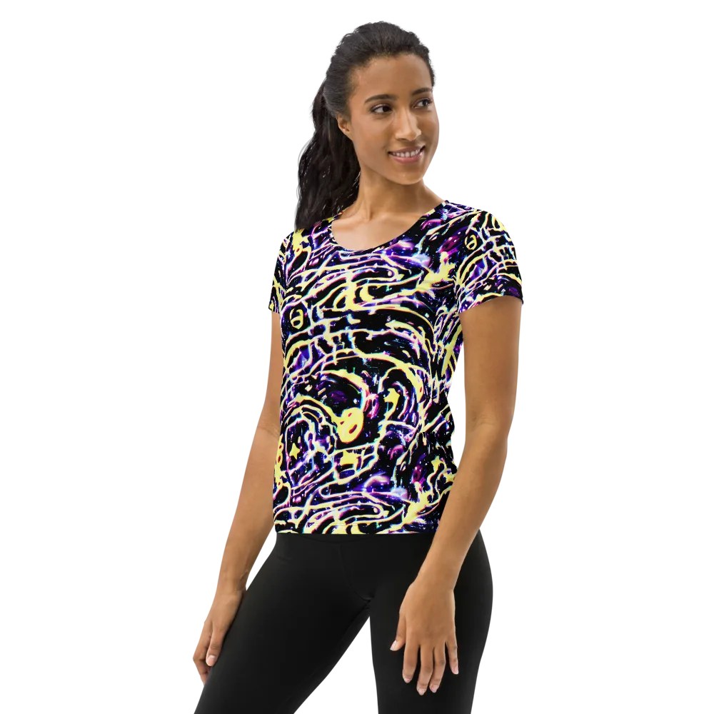 Plasma Vine on Women's Athletic T-Shirt — Left