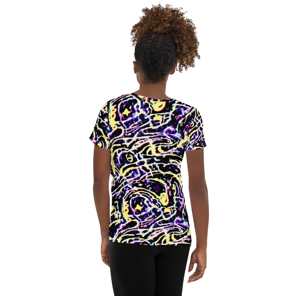 Plasma Vine on Women's Athletic T-Shirt — Back