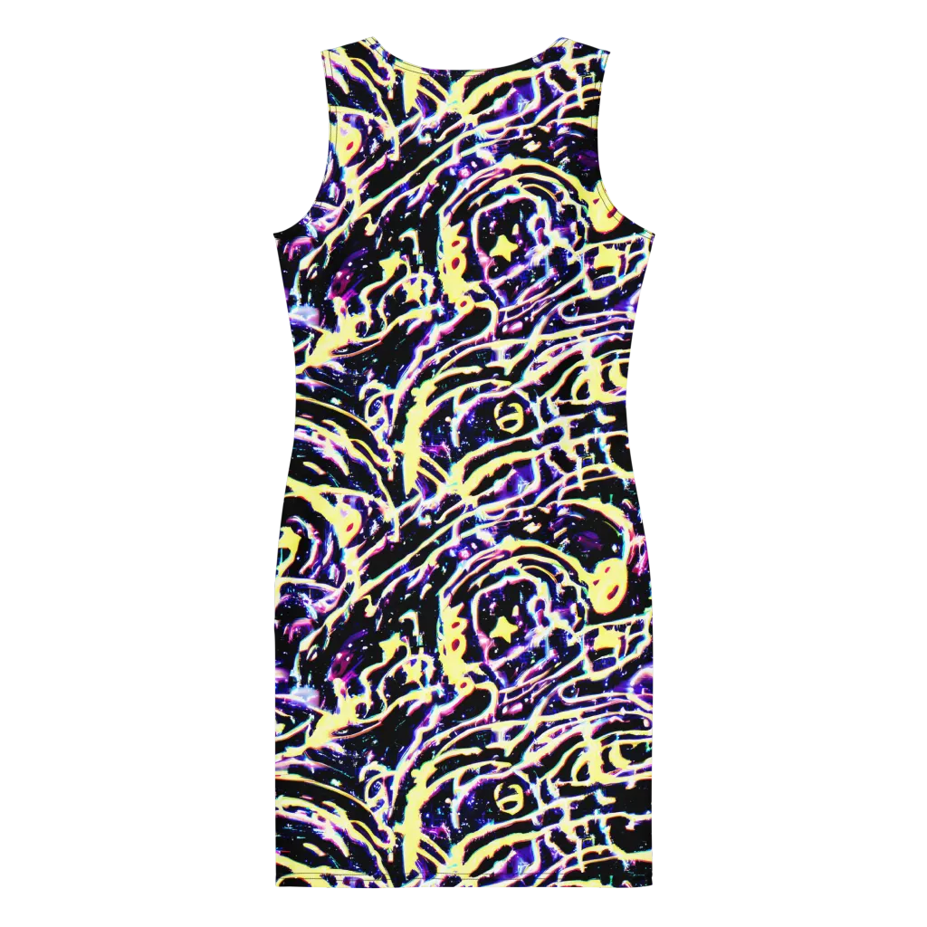 Plasma Vine on Bodycon Dress — Back