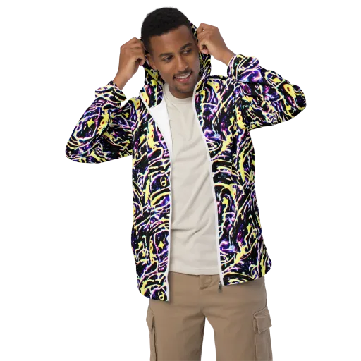 Plasma Vine on a Men's Windbreaker
