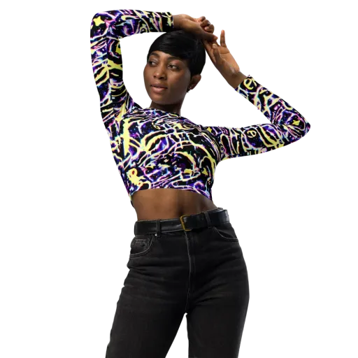 Plasma Vine on a Long Sleeve Crop Top
