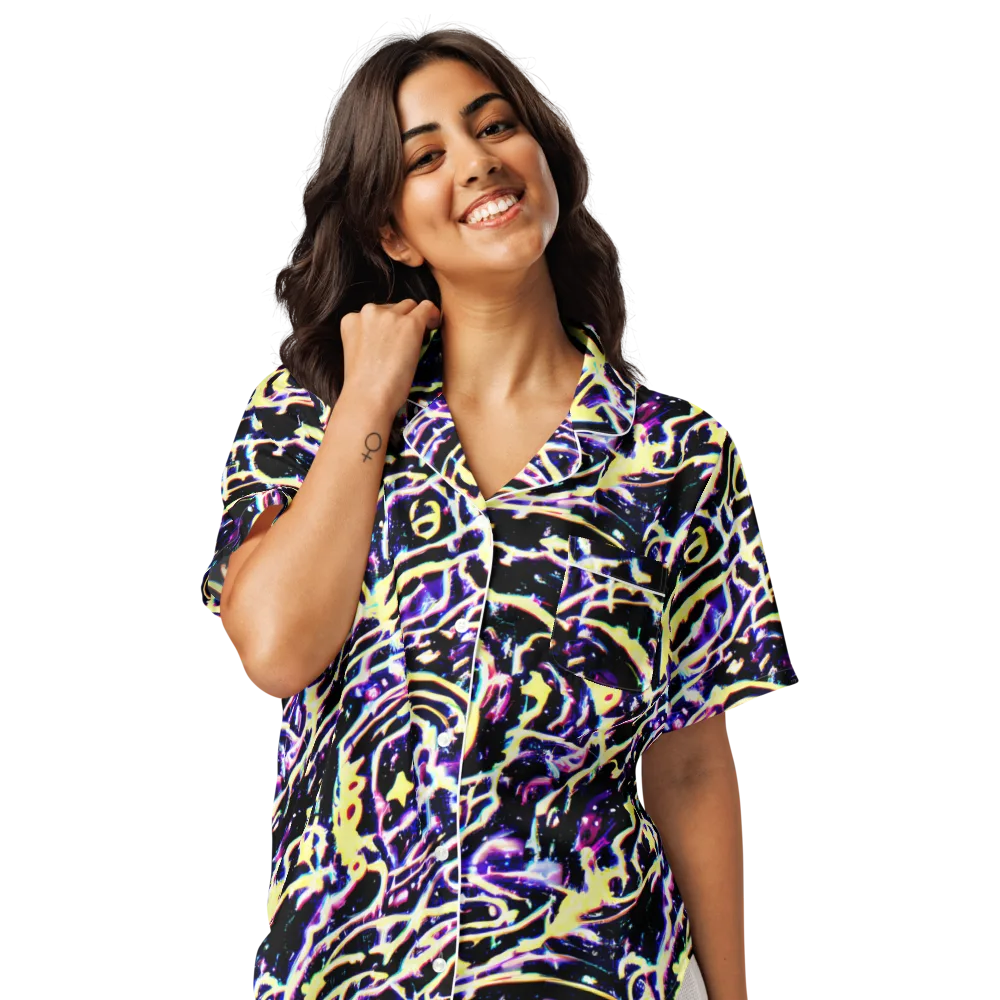 Plasma Vine on Women's Short Sleeve Pajama Top — Front