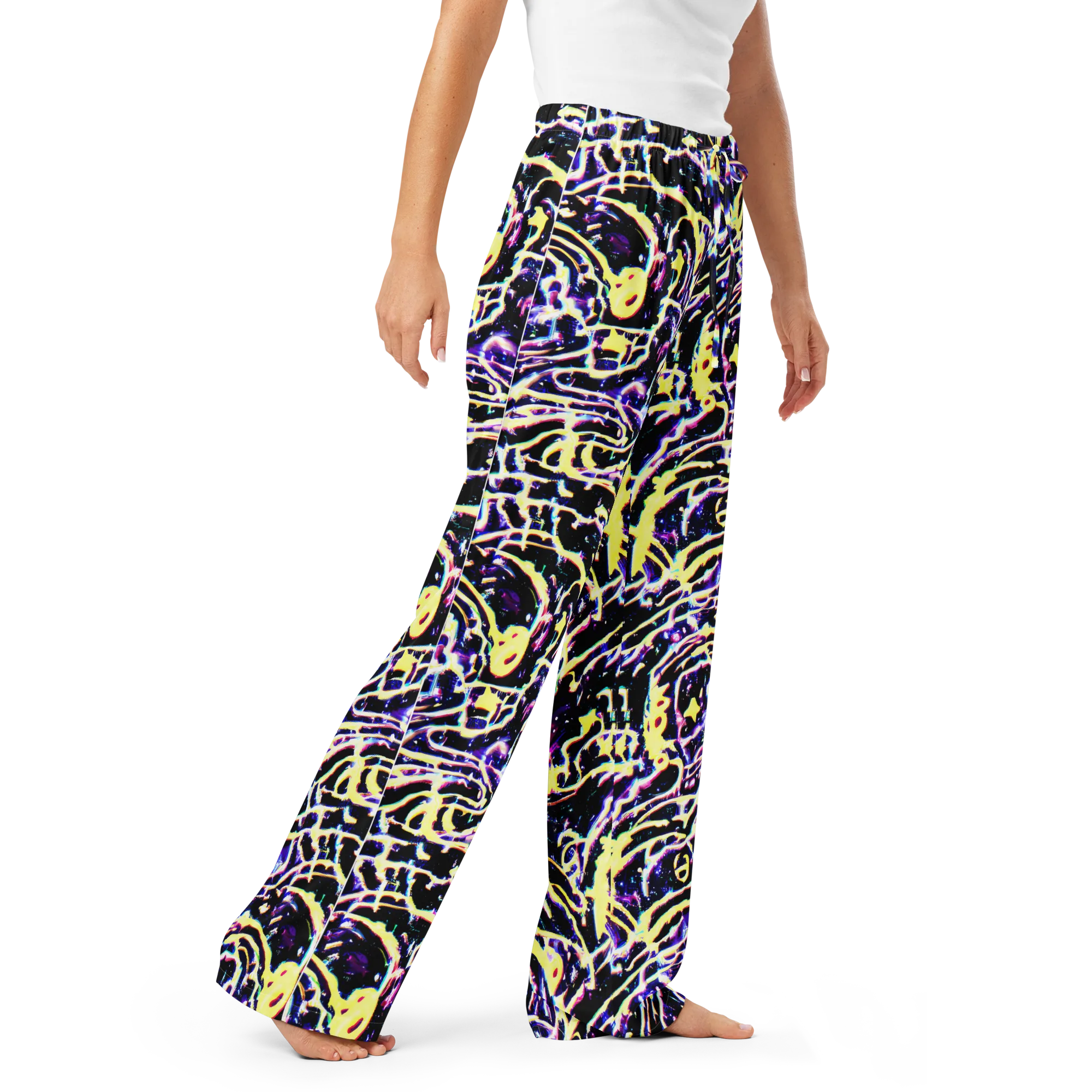 Plasma Vine on Women's Pajama Pants — Right Front