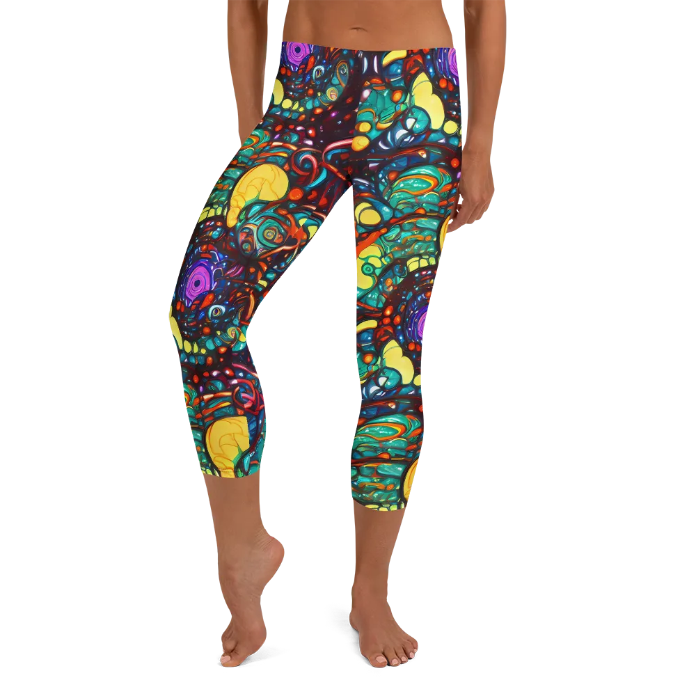 Ember Lagoon on Capri Leggings — Front