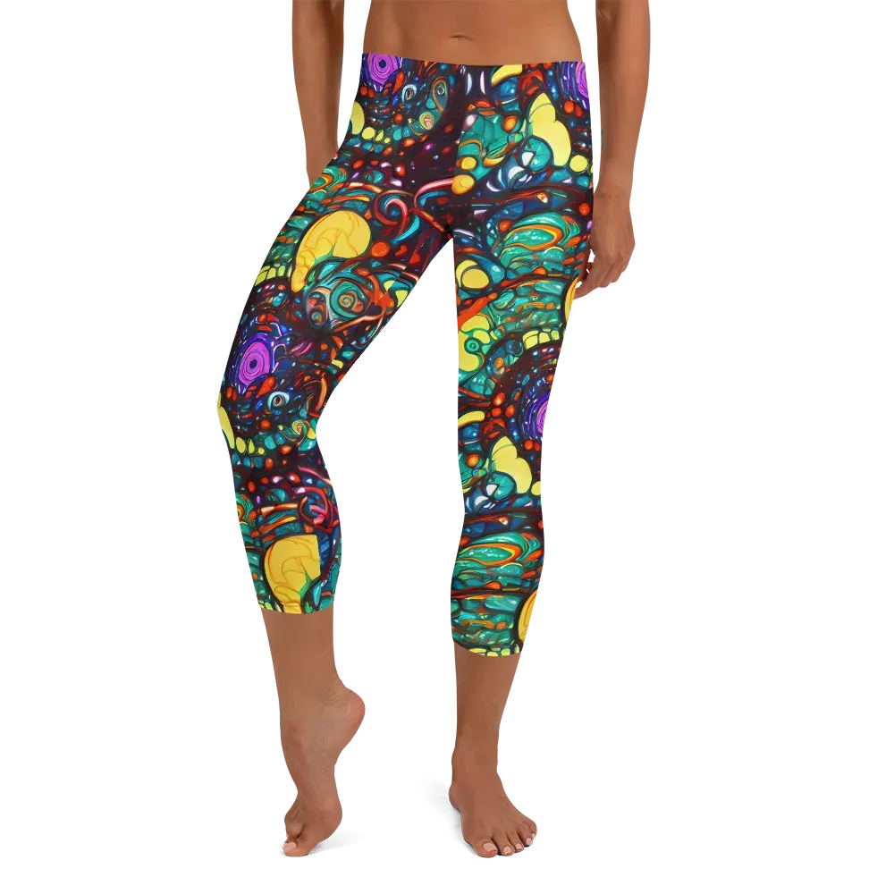 Ember Lagoon on Capri Leggings — Front