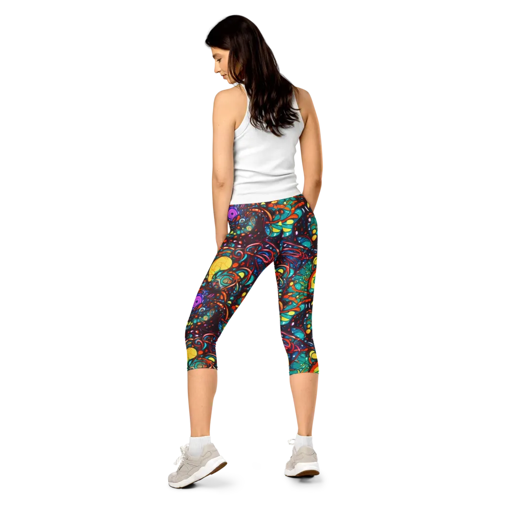 Ember Lagoon on Capri Leggings — Back