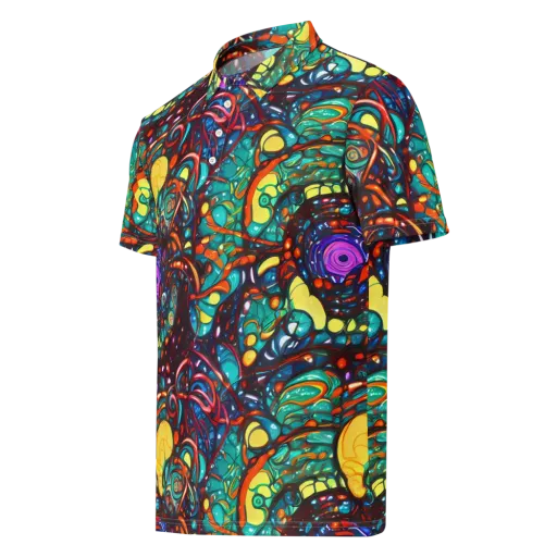 Ember Lagoon on a Men's Slim Fit Polo Shirt