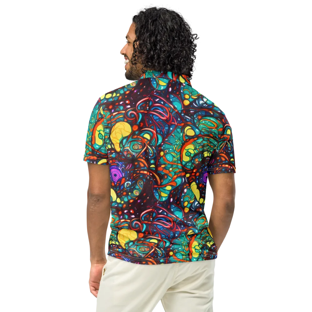 Ember Lagoon on Men's Slim Fit Polo Shirt — Back