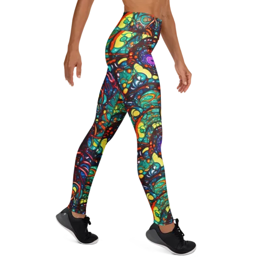 Ember Lagoon on a Yoga Leggings