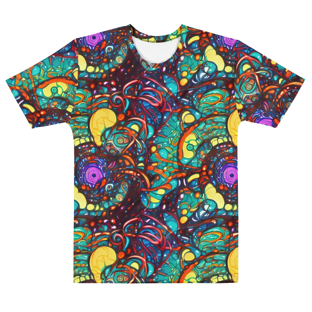 Ember Lagoon on Men's Cotton Crew Neck T-Shirt — Front
