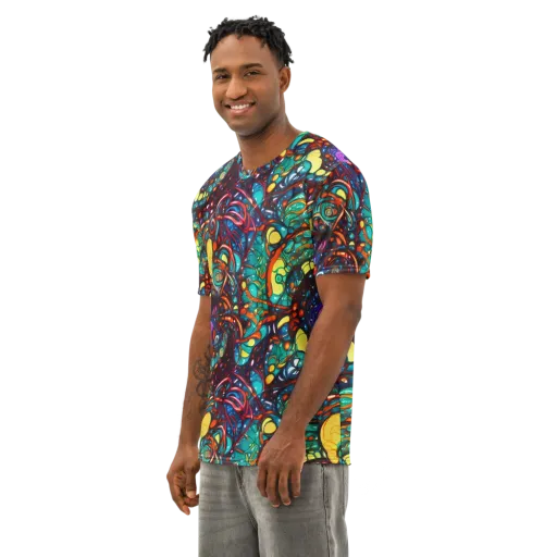 Ember Lagoon on a Men's Cotton Crew Neck T-Shirt
