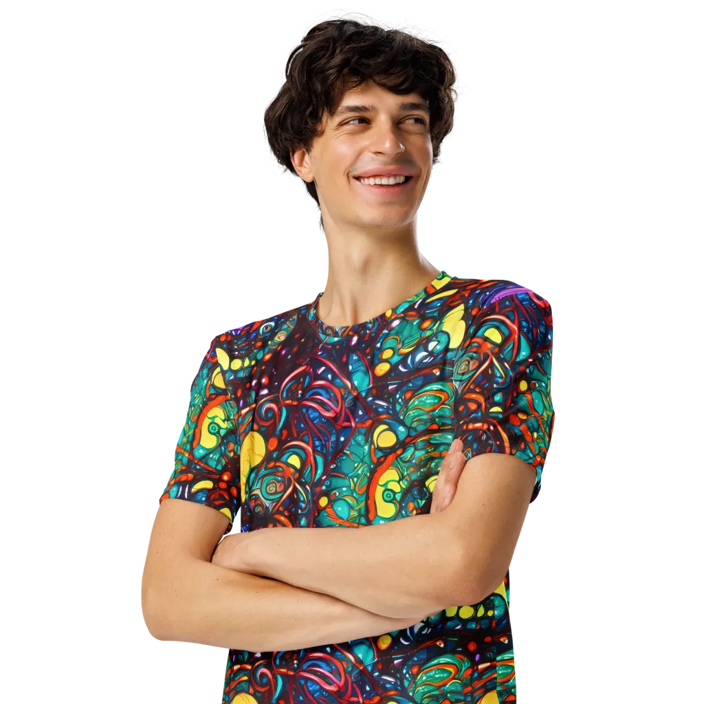 Ember Lagoon on Men's Crew Neck T-Shirt — Left Front