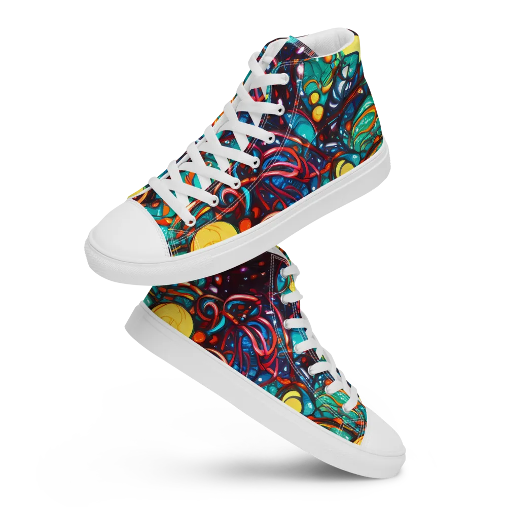Ember Lagoon on Women's High Top Canvas Shoes — Front