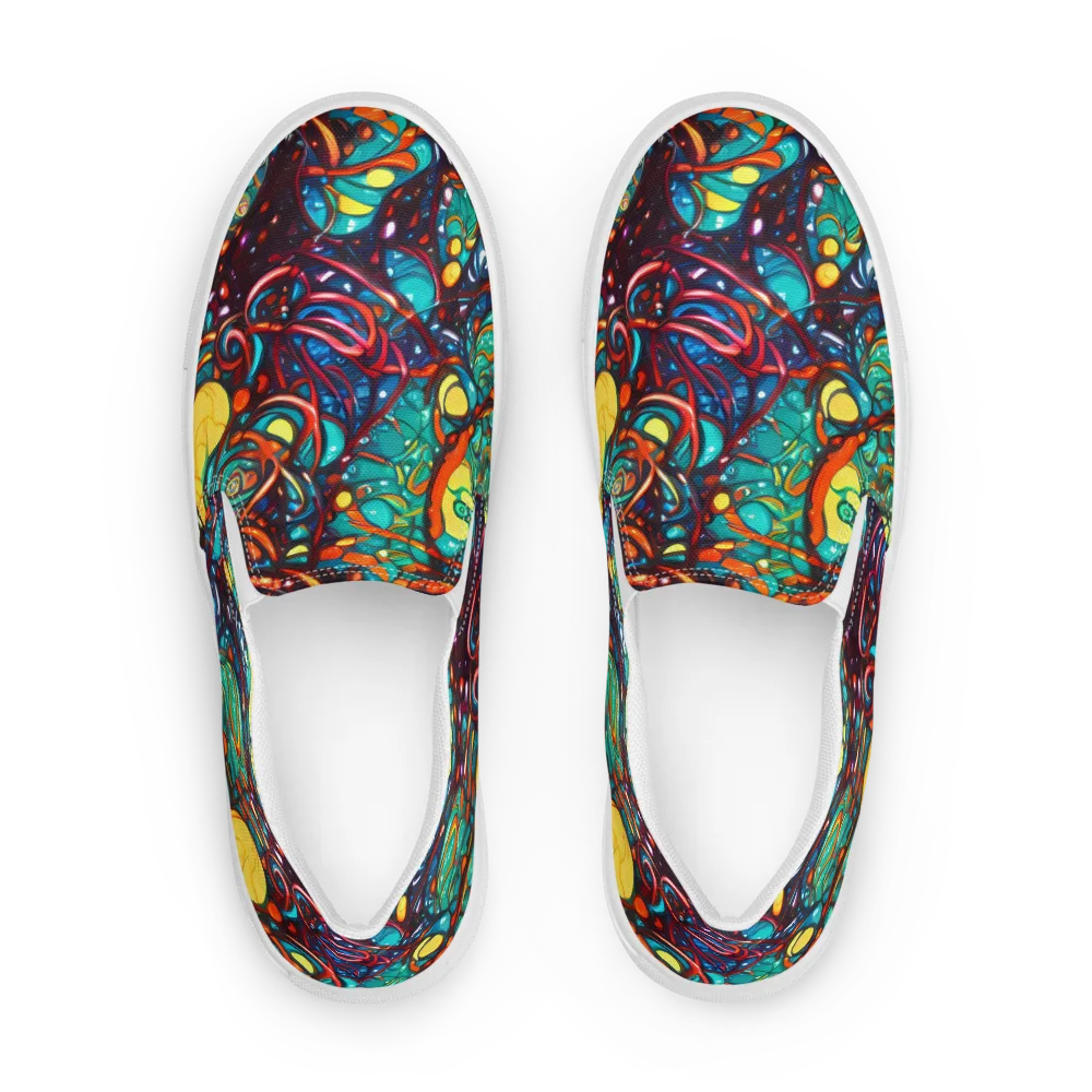 Ember Lagoon on Men's Slip-On Canvas Shoes — Front