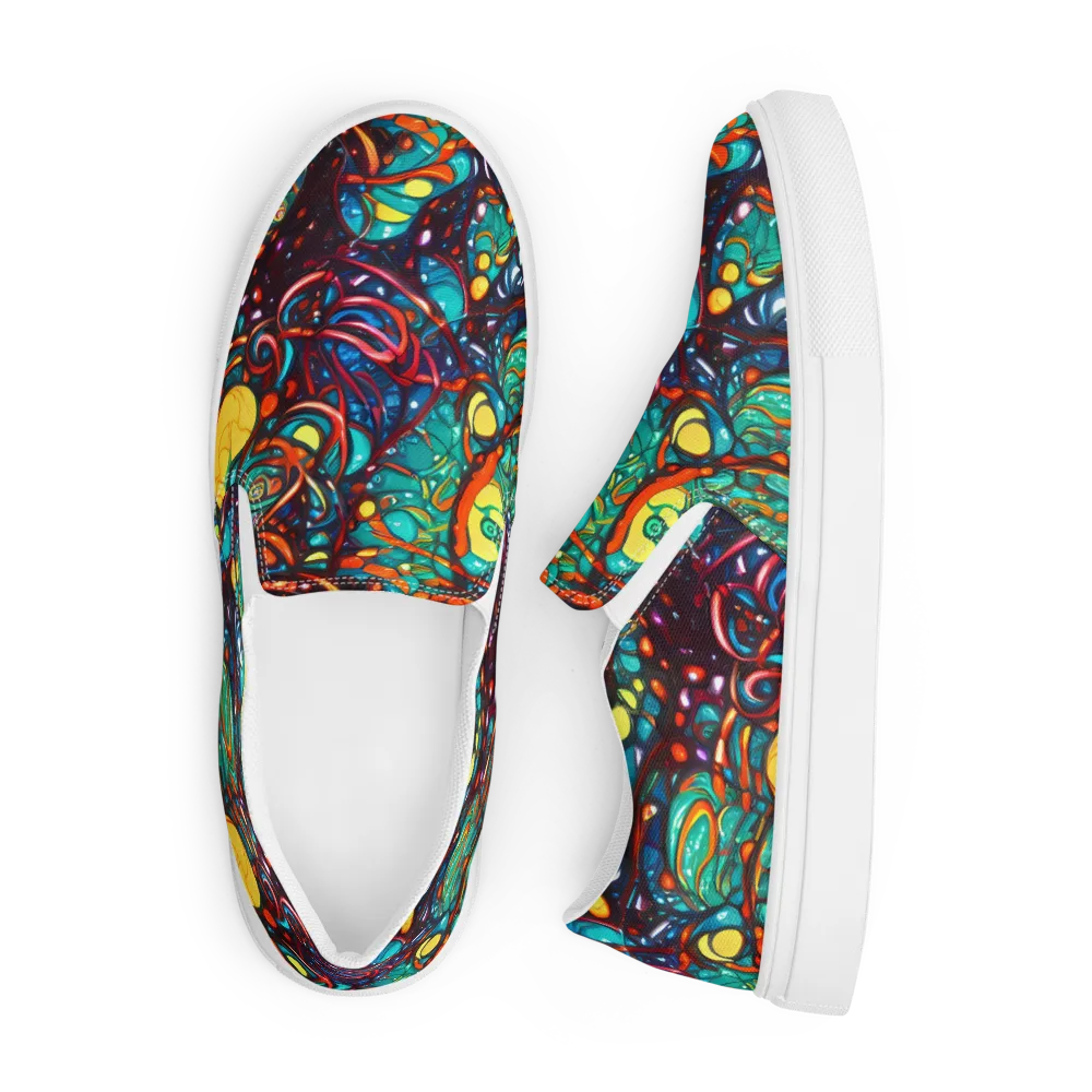 Ember Lagoon on Men's Slip-On Canvas Shoes — Front