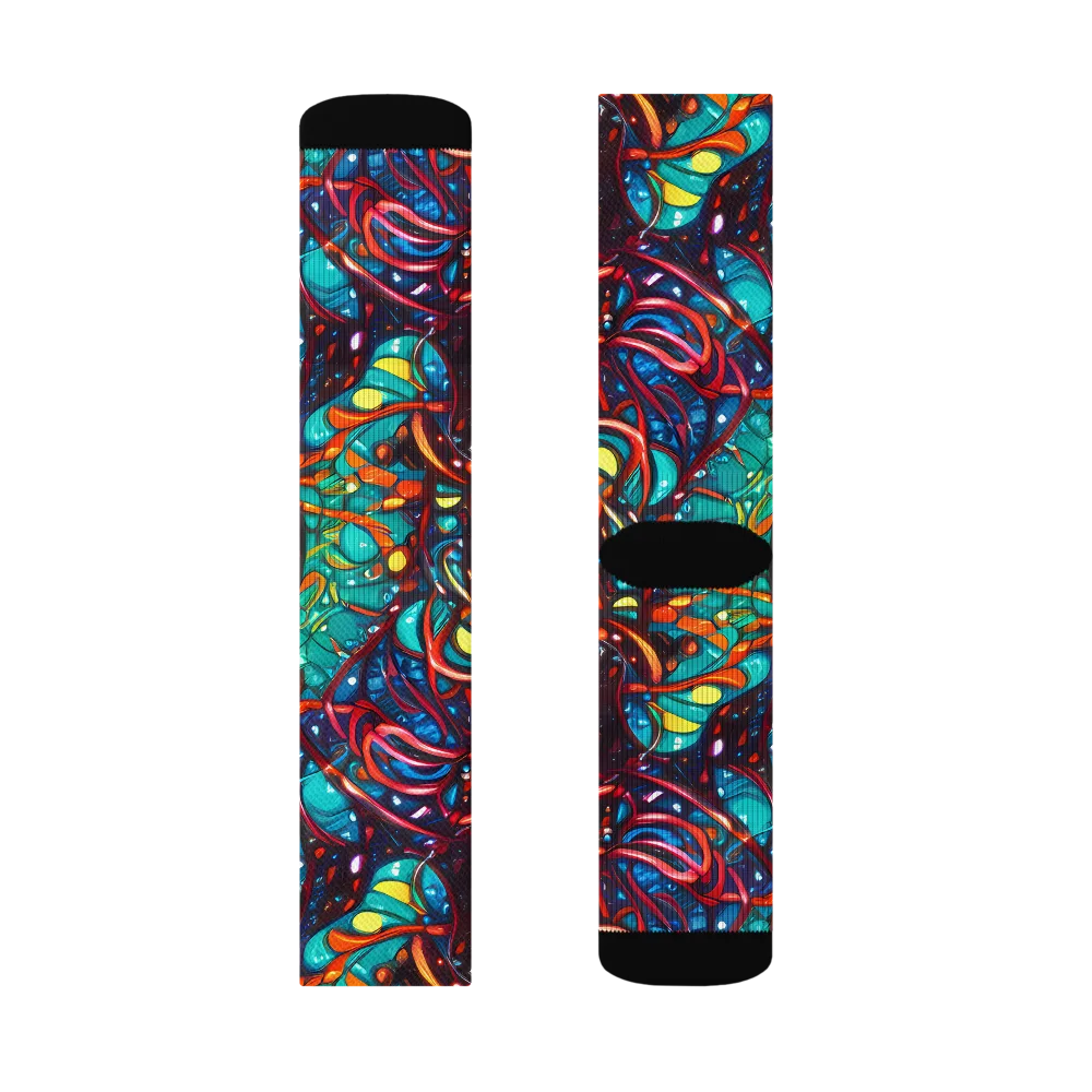 Ember Lagoon on Socks — Left Sock