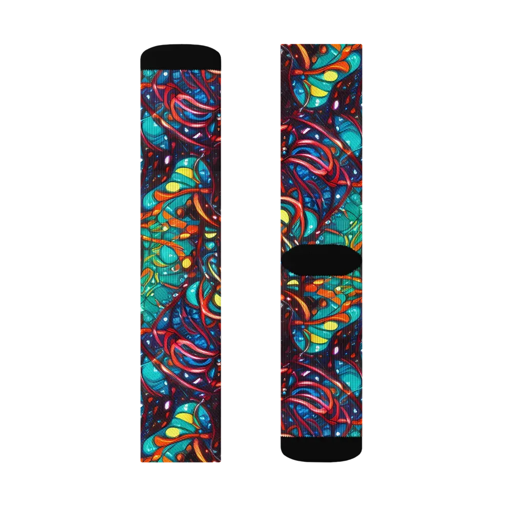 Ember Lagoon on Socks — Right Sock