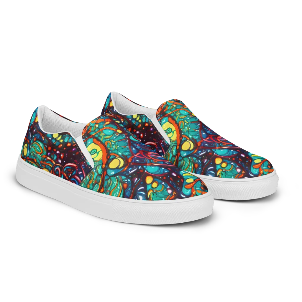 Ember Lagoon on Women's Slip-On Canvas Shoes — Right Front