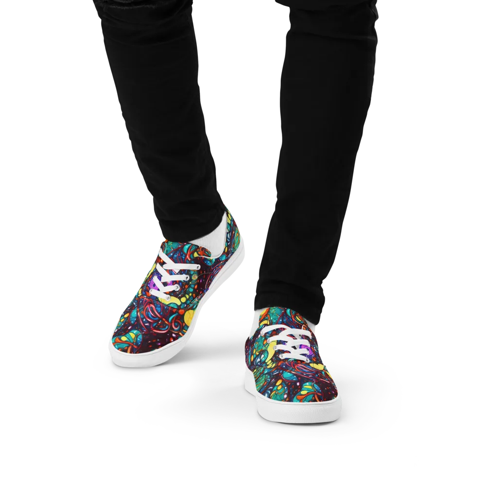Ember Lagoon on Men's Lace-Up Canvas Shoes — Front