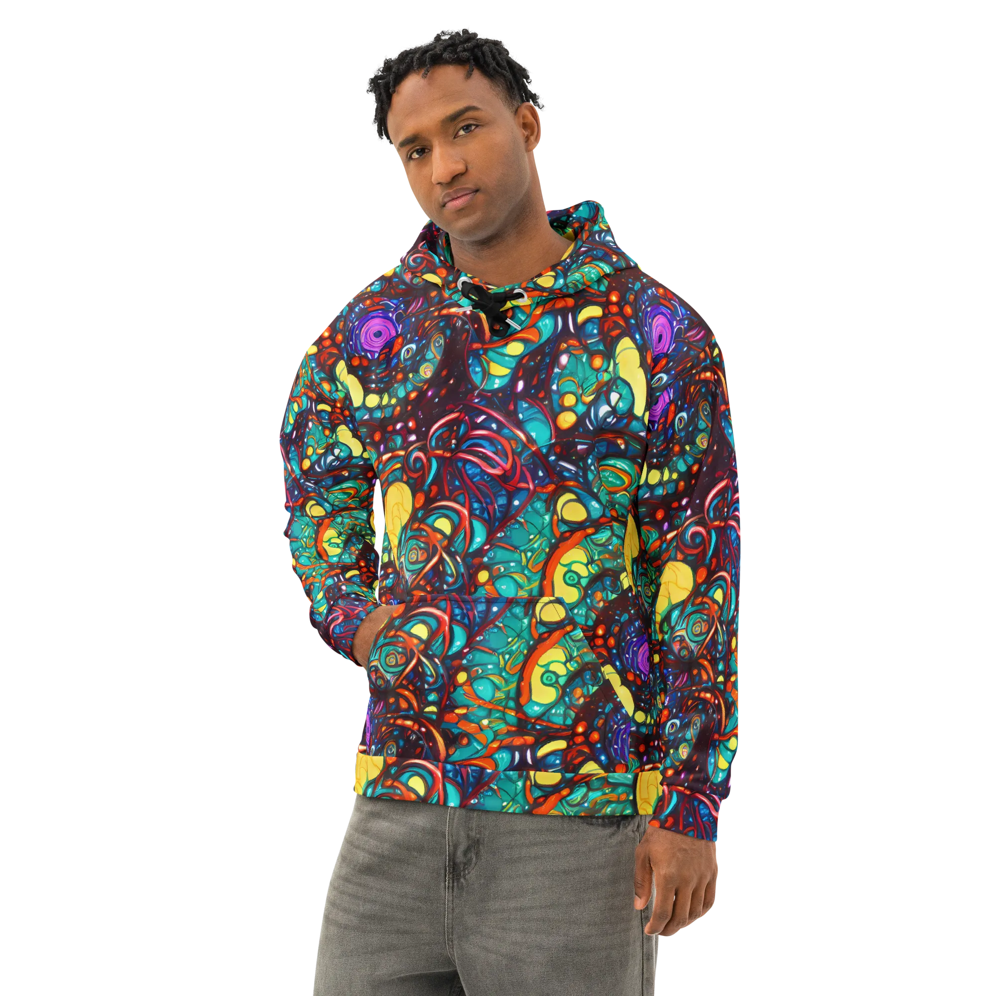 Ember Lagoon on Cotton Hoodie — Left Front