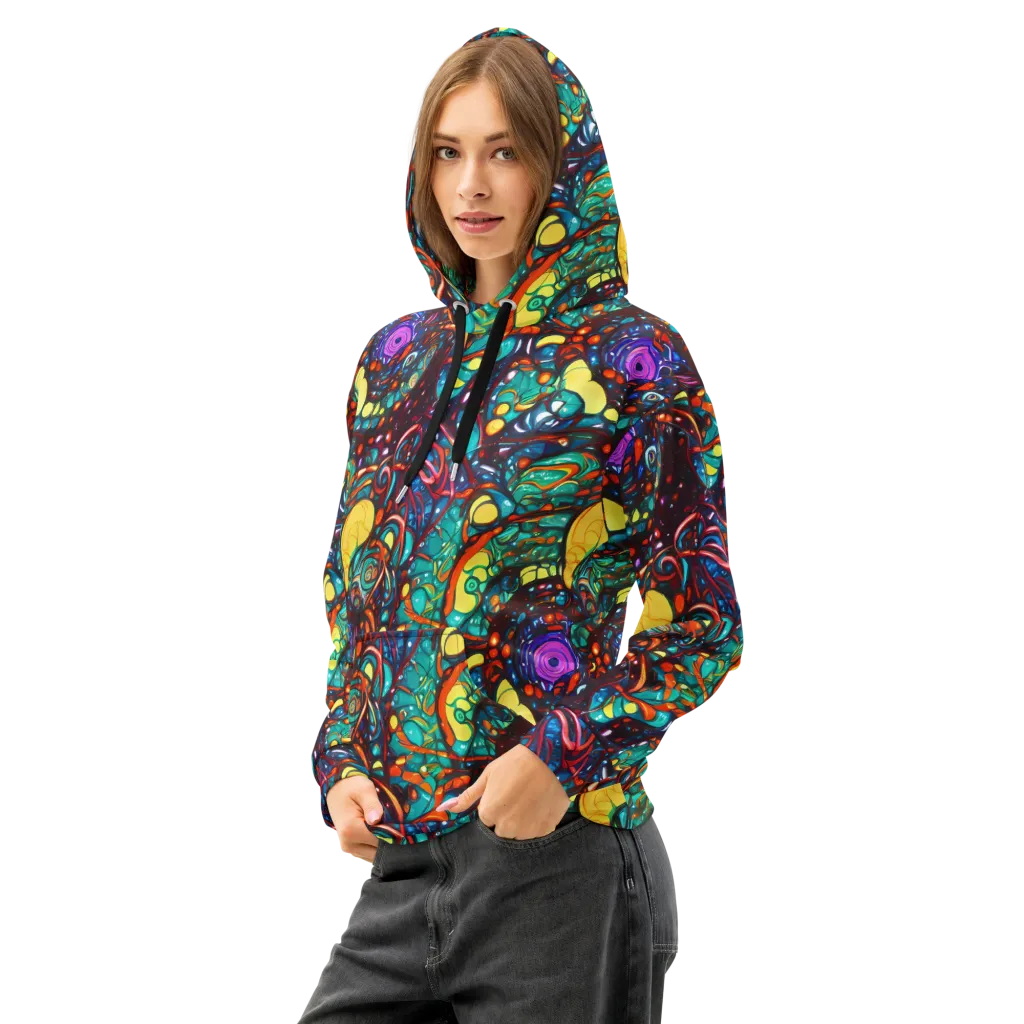 Ember Lagoon on Cotton Hoodie — Left Front