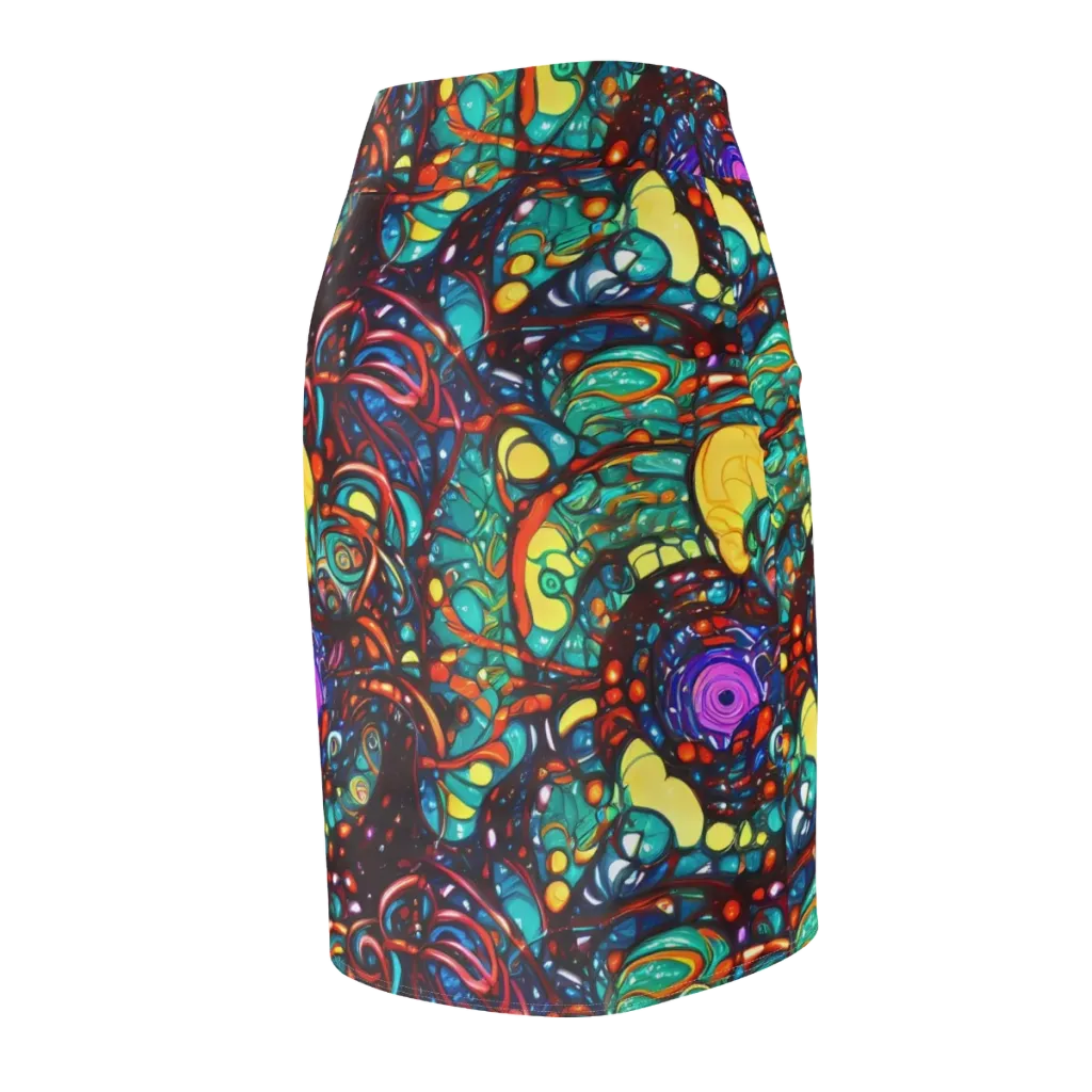 Ember Lagoon on Pencil Skirt — Back Side