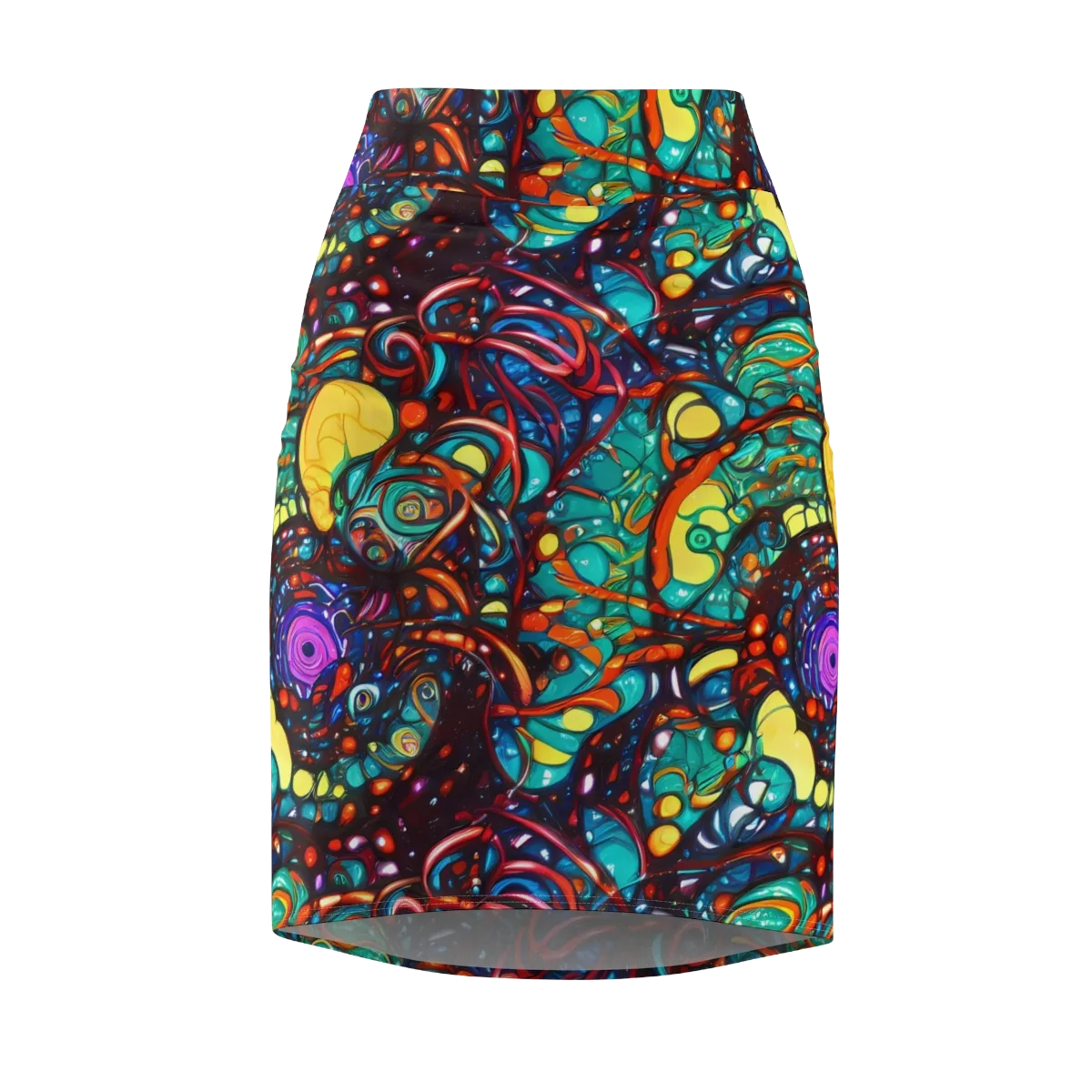 Ember Lagoon on Pencil Skirt — Front