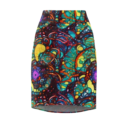 Ember Lagoon on a Pencil Skirt