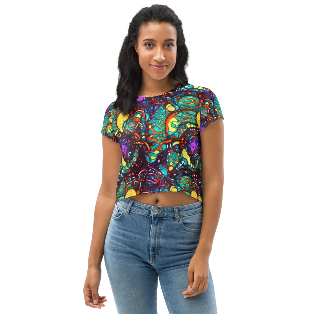 Ember Lagoon on Crop Tee — Front