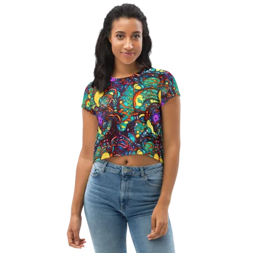 Ember Lagoon on a Crop Tee