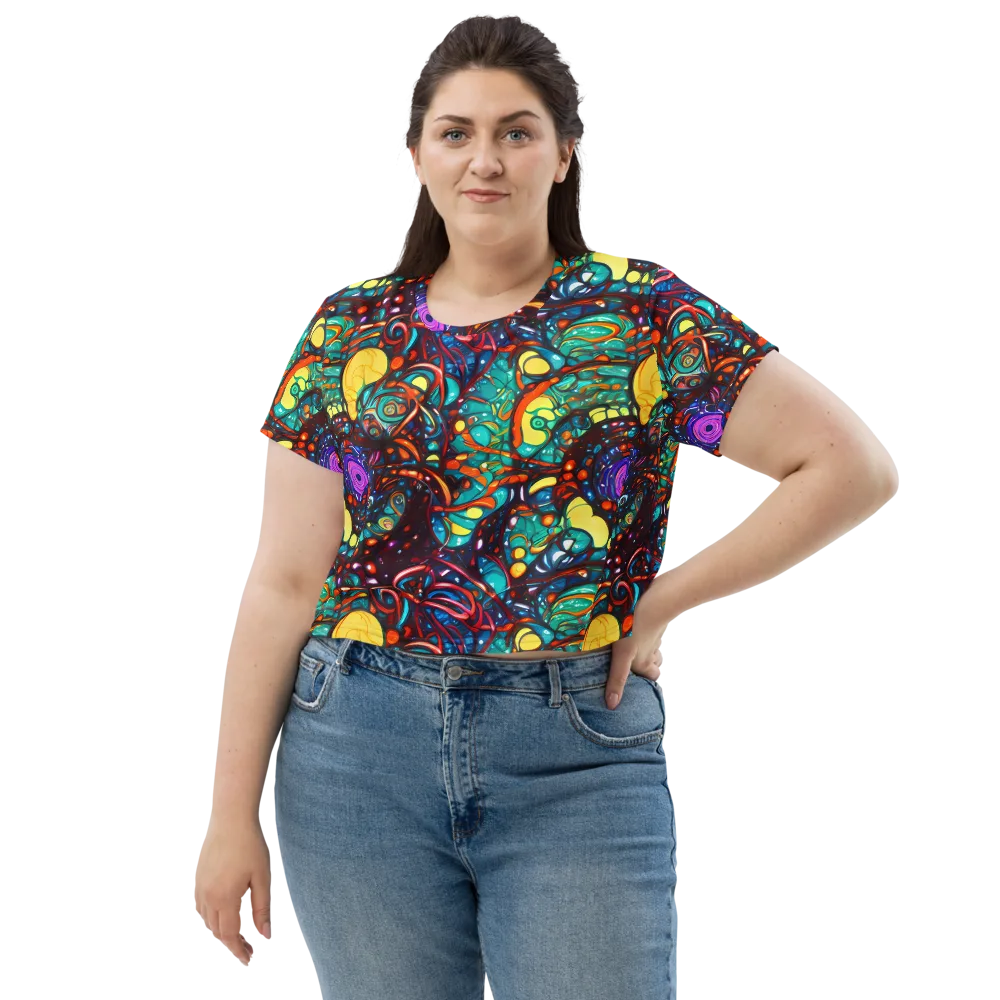 Ember Lagoon on Crop Tee — Front