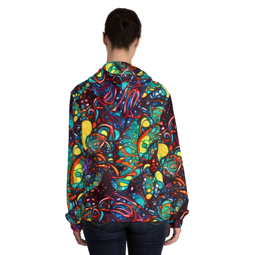 Ember Lagoon on Women's Full-Zip Hoodie — Back On Person