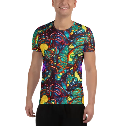 Ember Lagoon on a Men's Athletic T-Shirt