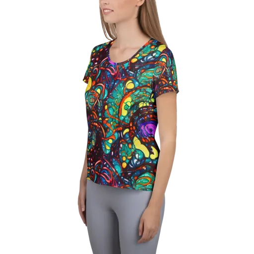 Ember Lagoon on a Women's Athletic T-Shirt