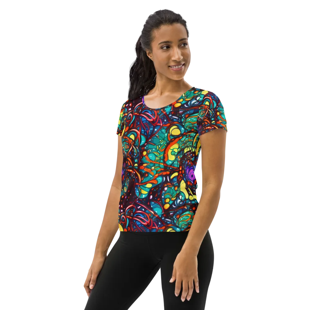 Ember Lagoon on Women's Athletic T-Shirt — Left